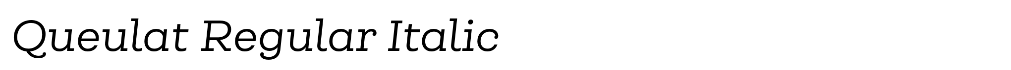 Queulat Regular Italic image